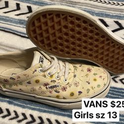 Girls VANS Sz 13