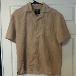 Massive Corduroy Short Sleeve Button-Up Shirt