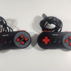 LOT OF 2 RETRO-BIT SNES SUPER NINTENDO CONTROLLERS RETRODUO WIRED 