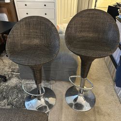 Swivel Metal Mesh Bar Stools