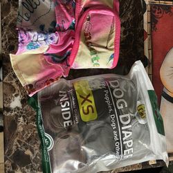 Three Extra Small, Washable Dog Diapers, And One small with ruffles all for 20