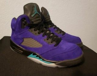 air Jordan retro 5 alternate grapes size 9