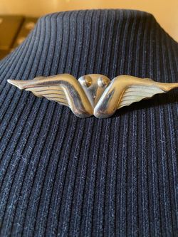 Vintage aviation spread wings pin