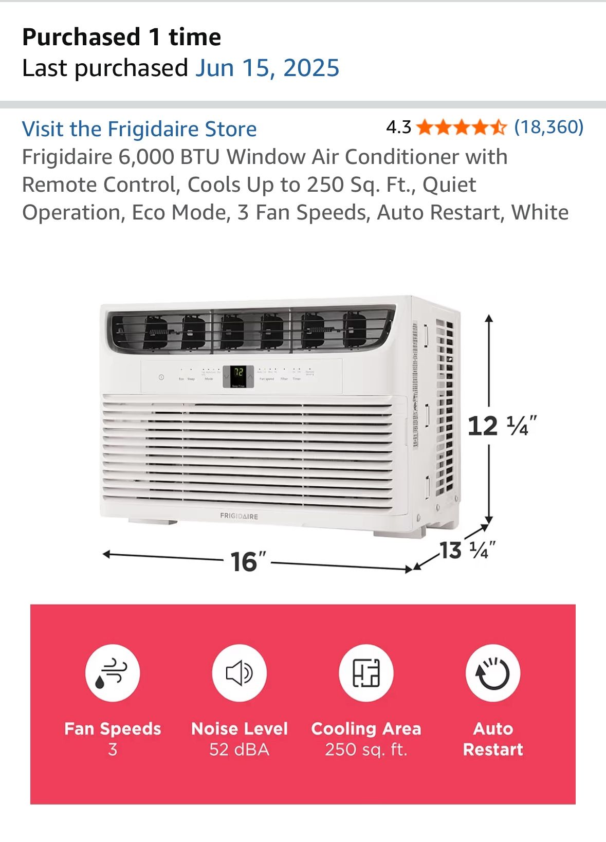 Window Air Conditioner Used For 3 Months - New Bought In June 2025