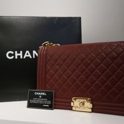 Chanel Boy Bag ( Burgundy)