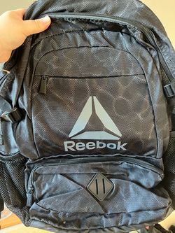 Reebok Backpack Black Patterned