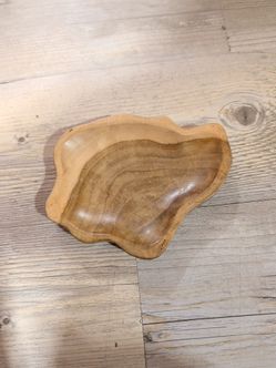 Hand-Carved Wooden Free-Form Bowl