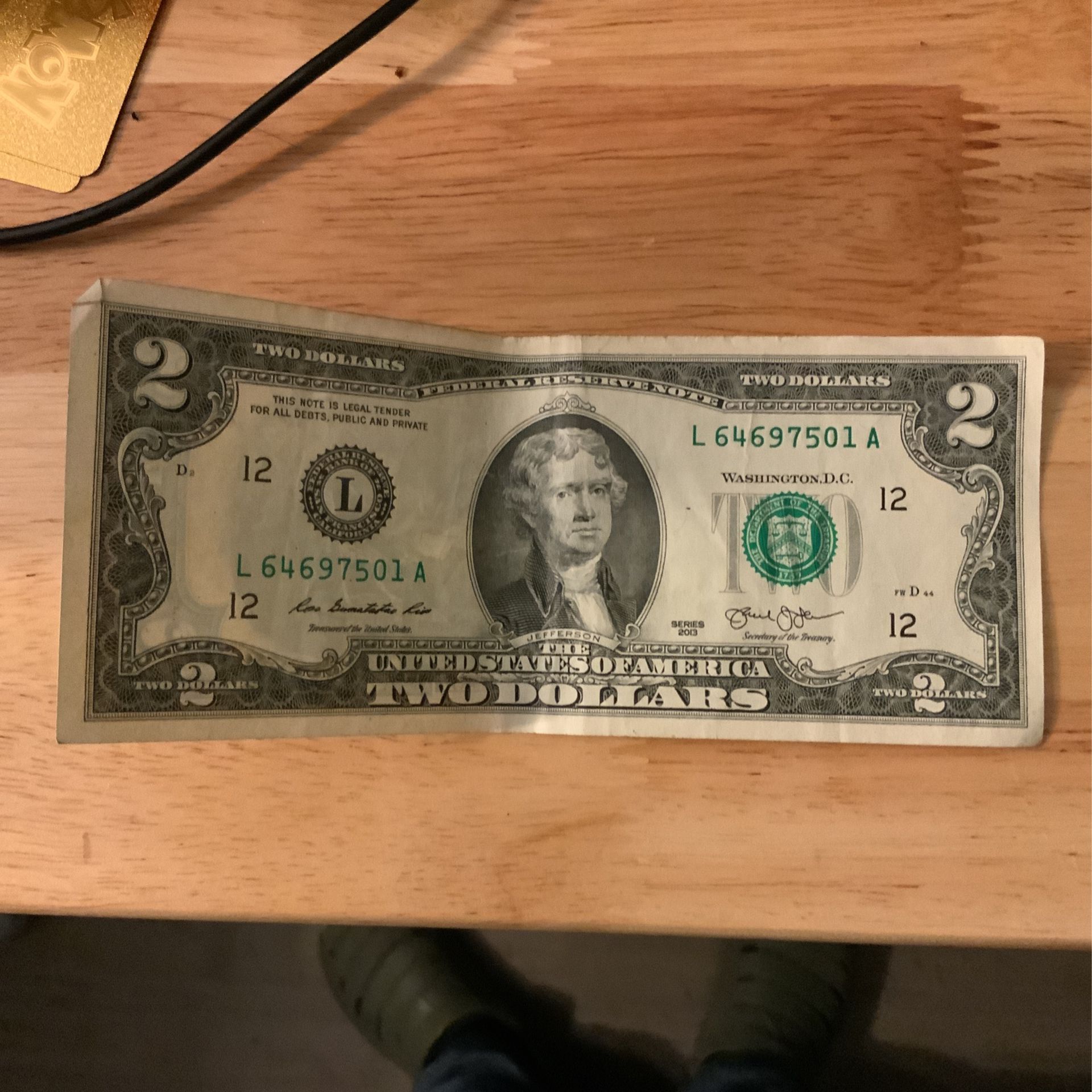 2 Dollar Bill 