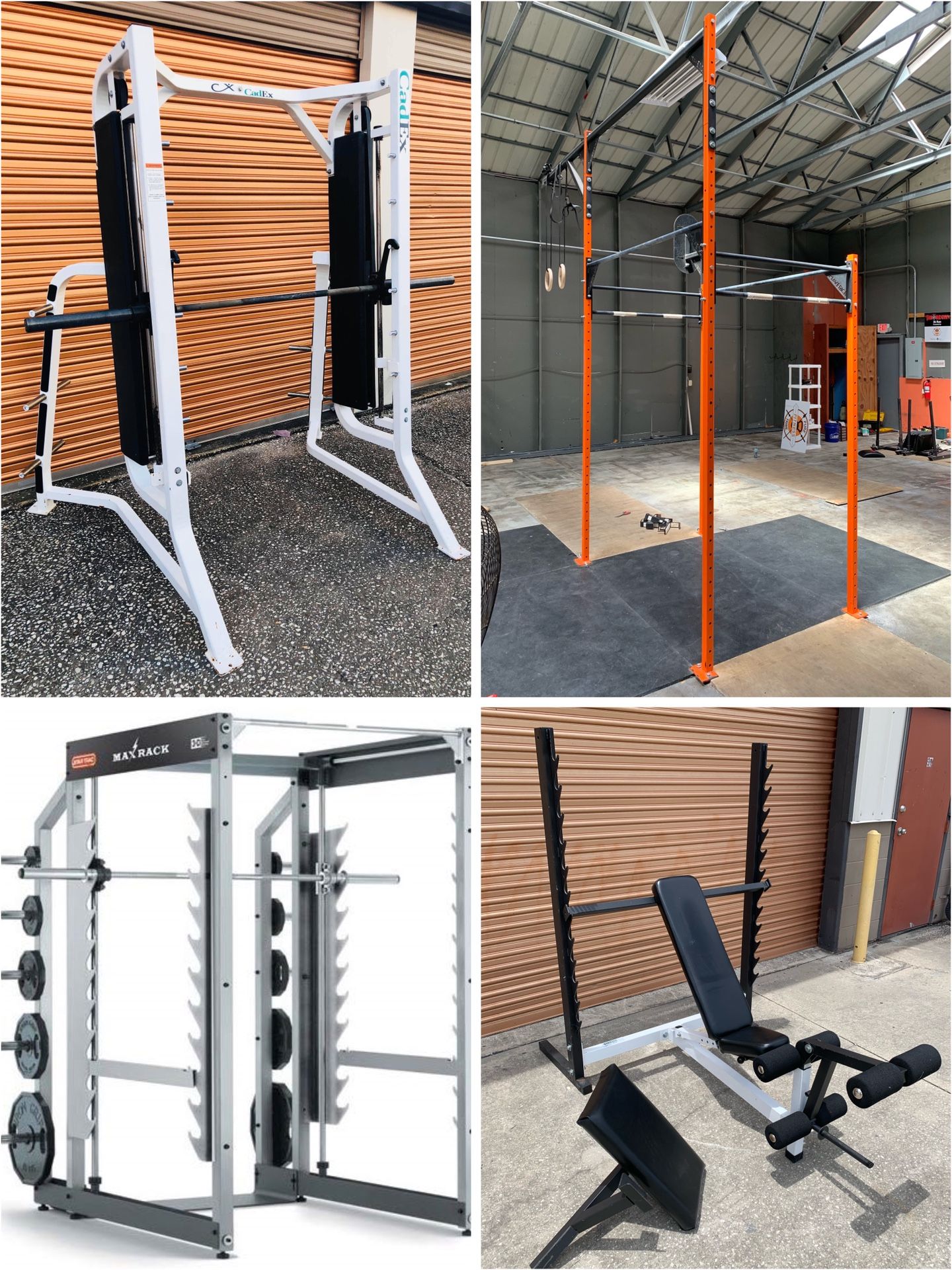 Olympic Squat Racks, Power Racks/ Cages, Weight Benches, Smith Machines