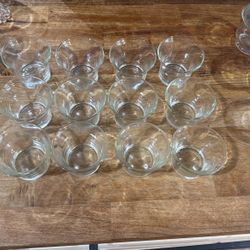 13 Glass Oyster Votive Candle Holders
