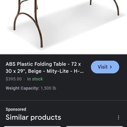 Mitylite Large Folding Table