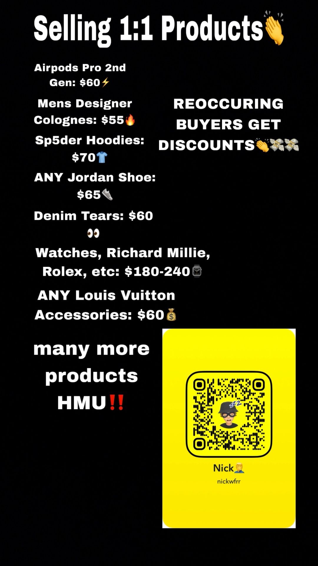 Selling 1:1 products