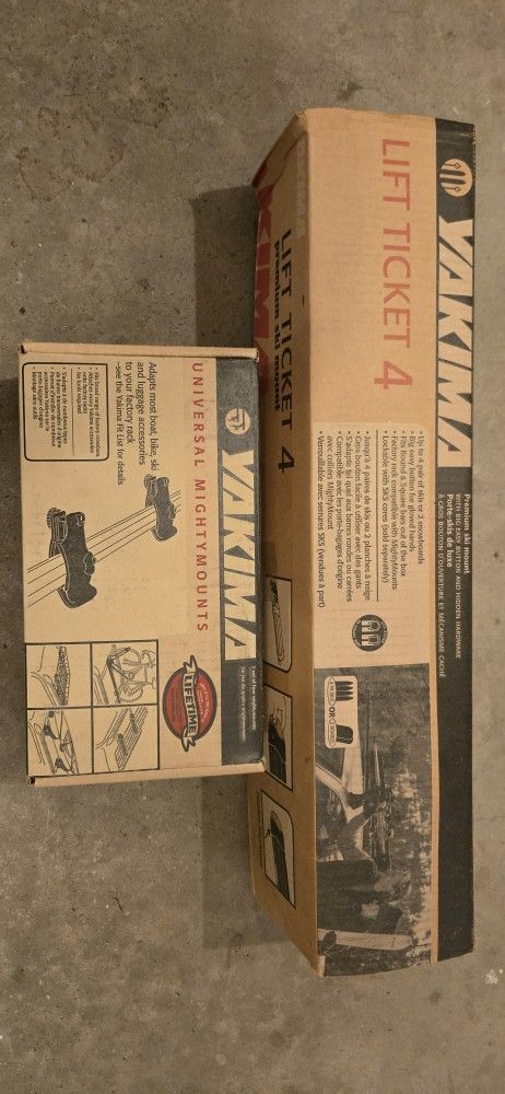 YAKIMA Ski Or Snowboard Rack w/ mounting rackets 