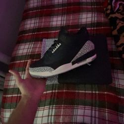 Black And Gray Jordan Threes