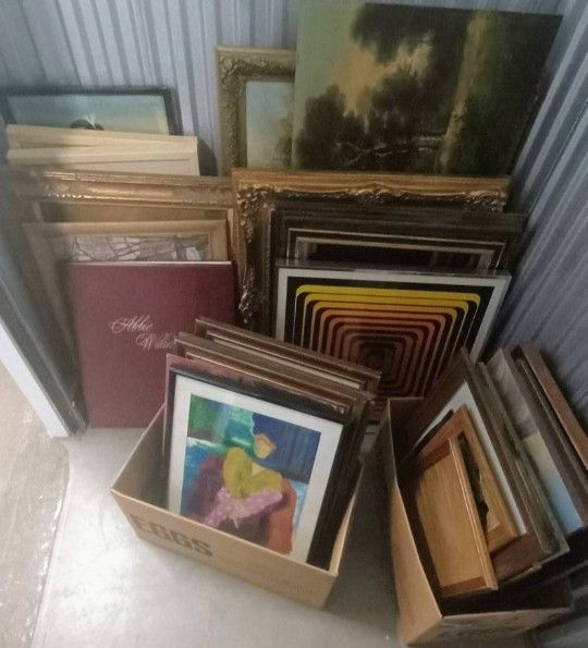 50+ years Family Estate 30 Piece Vintage Art Collection not everything is pictured only allowed up to 12 photos Stop out and we will be happy to make 