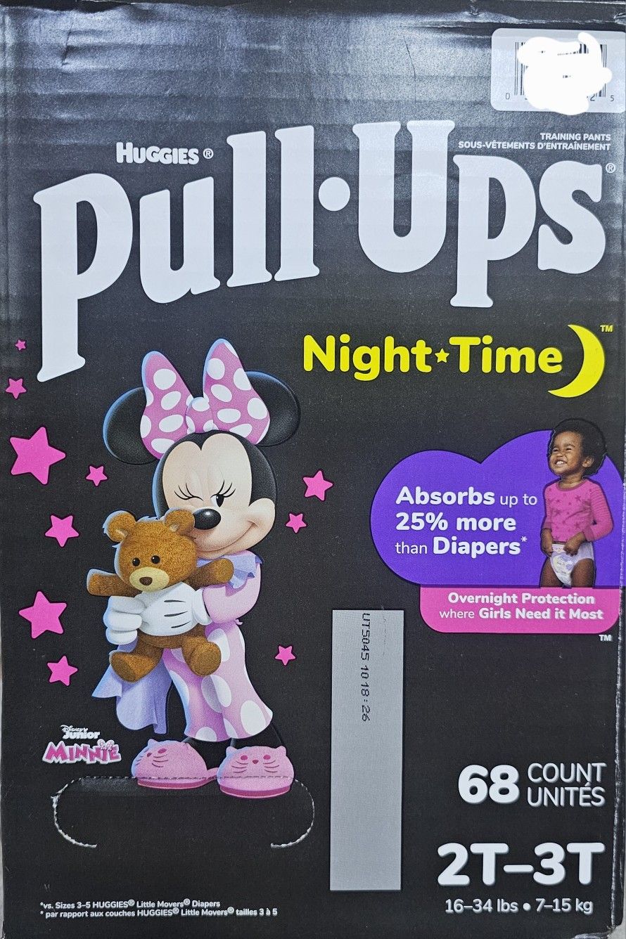 Huggies Pull Ups Night Time 68 Count 2T-3T