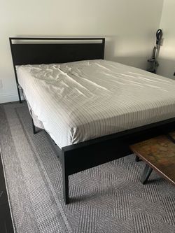 Queen bed and frame