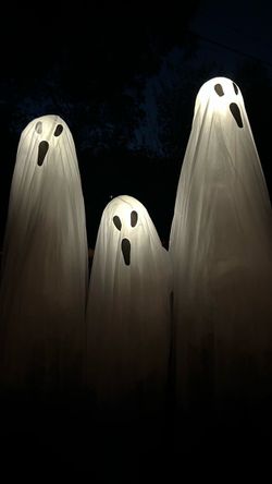 Set of 3 Large Light-Up Halloween Ghosts