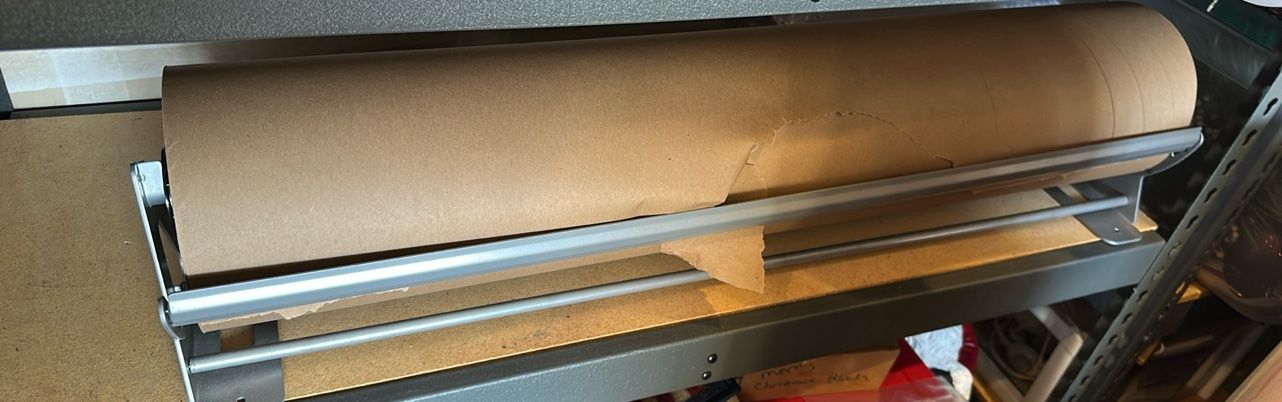 48” Roll Of Brown Butcher Paper With Holder