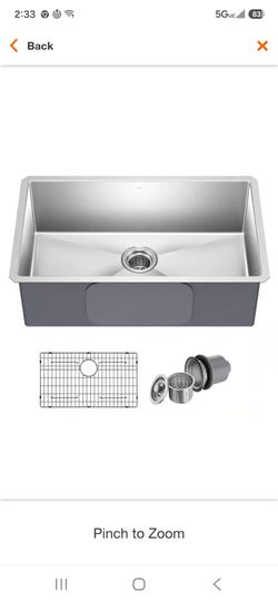 KRAUS
Standart PRO 30 in. Undermount Single Bowl 16 Gauge Stainless Steel Kitchen Sink with Accessories
