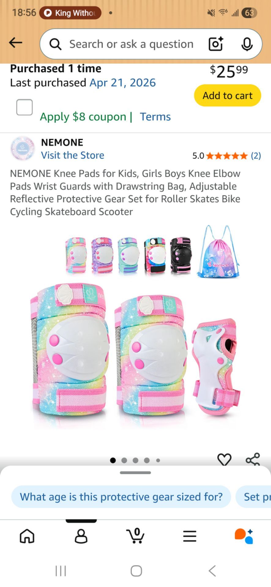 Size Small Kids Knee/Elbow Pads