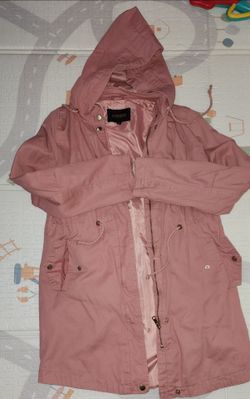 Coat and cropped hoodie