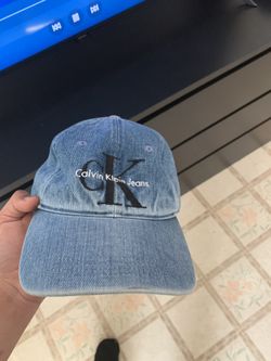 CALVIN KLEIN JEANS VINTAGE TYPE DENIM SNAPBACK HAT