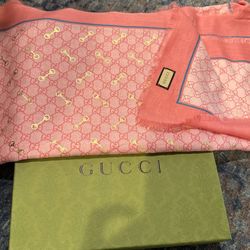 Large Square Gucci Scarf - New 