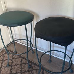 Stool Metal Green Color Height 25”