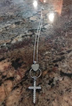 925 sterling silver and CZ necklace and pendant