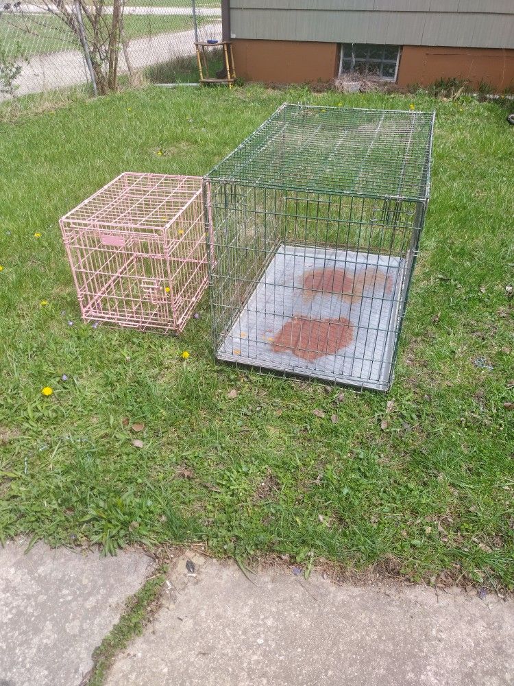 Unique Rare Girl Dog Cage Kennel Doghouse Pink
