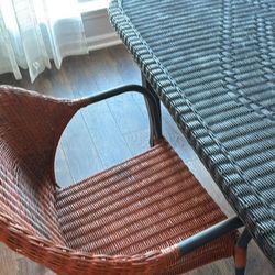 Pier One Chairs And Table - Indoor Or Outdoor Rattan And Cane.