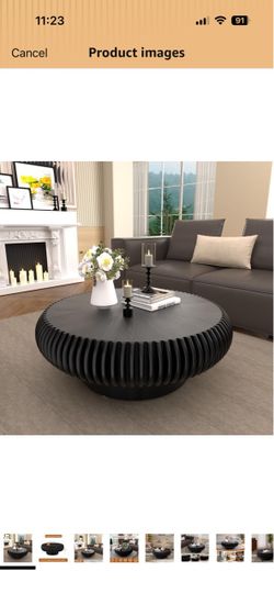 Round Drum Coffee Table
