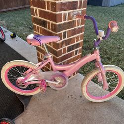 Girls 16” Pink & Purple Bike (Ages 4–7)