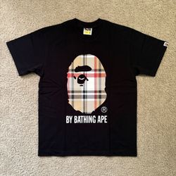 Bape Check By Bathing Ape Tee Black Size Medium