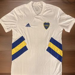 Adidas Boca Juniors Icon Retro Soccer USED Jersey Mens Medium - Loose Fit