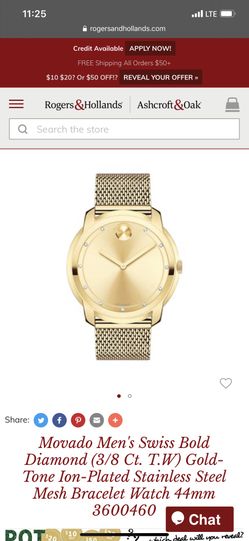 Movado Mens Bold diamond Watch
