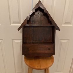 Wall Shelf Vintage Handmade Folkart