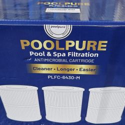 POOLPURE PLFC-6430-M Spa Filter Replaces Watkins 31489, Compatible Pleatco PWK30-M, Filbur FC-3915M, P/N0969601, 71825, 73178, 73250, 3 Pack.
