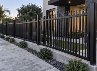 Metal fence 8’ x 8’ spike top Heavy Wrought Iron And Ready To Install