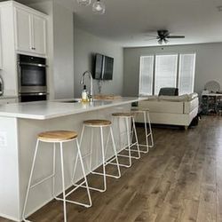 Set Of 4 - White Barstools