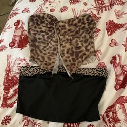 Shein tube tops cheetah print 
