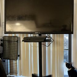 Tv Stand With Tv And PlayStation Included