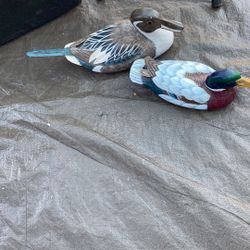 Wooden-Like Duck Pair