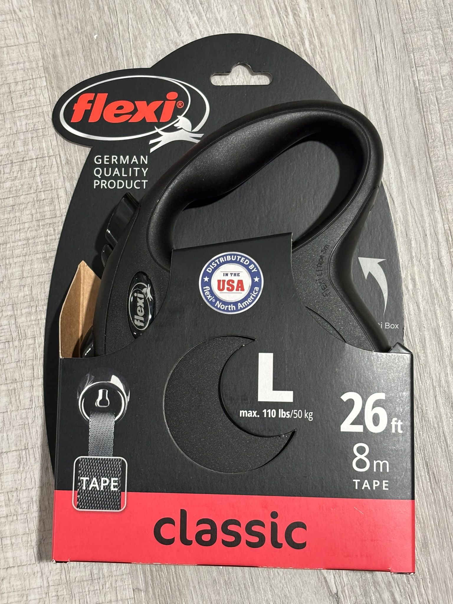 New FLEXI Classic Tape Retractable Dog Leash- 26ft