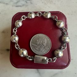 Vintage 925 Sterling Silver Mexico 🇲🇽 bracelet , 7in. , 17 grams , slide closure , stamped 925 Mexico TB-145