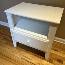 White Wood Side Table