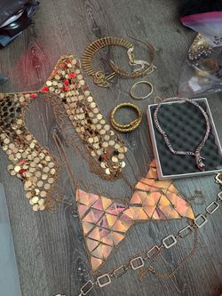 Gold-Tone Fashion Jewelry & Body Chain Lot