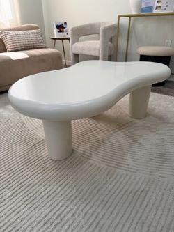 Cream Organic Shape Coffee Table