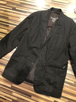 New! Men Calvin Klein denim fitted blazer